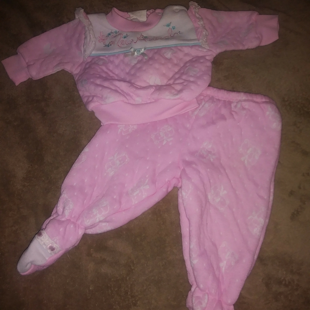 Girls size 3-6mo? Soft sweat outfits pink infant